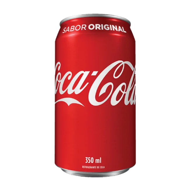 Lata de refrigerante Coca-Cola